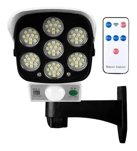Foco Solar Simula Camara De Seguridad Sensor