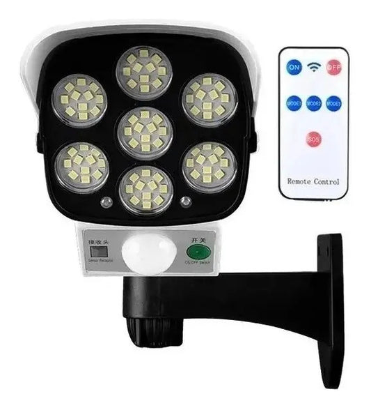 Foco Solar Simula Camara De Seguridad Sensor