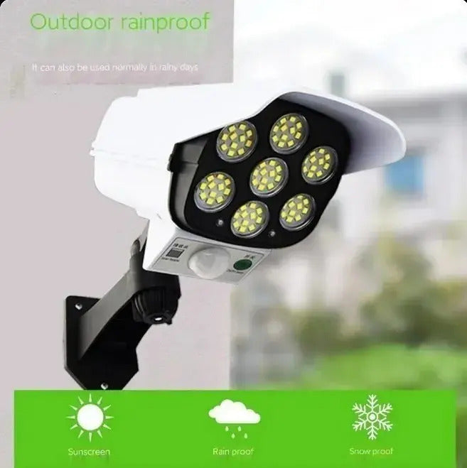 Foco Solar Simula Camara De Seguridad Sensor