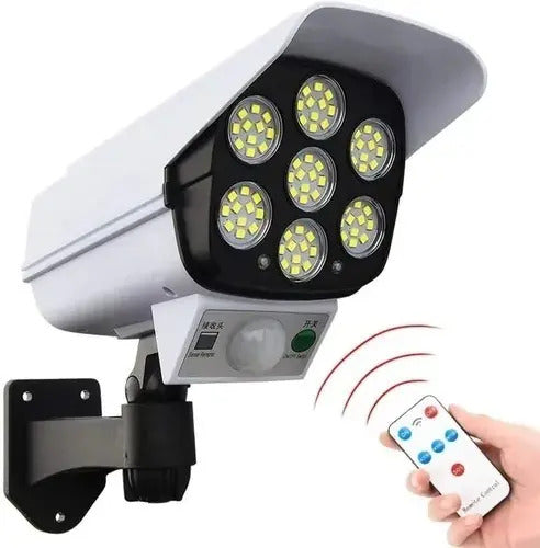 Foco Solar Simula Camara De Seguridad Sensor