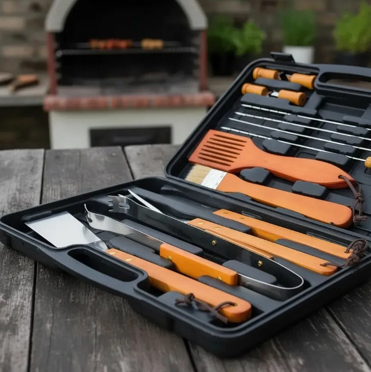 Set Parrilleros Asado Maleta 18 Piezas
