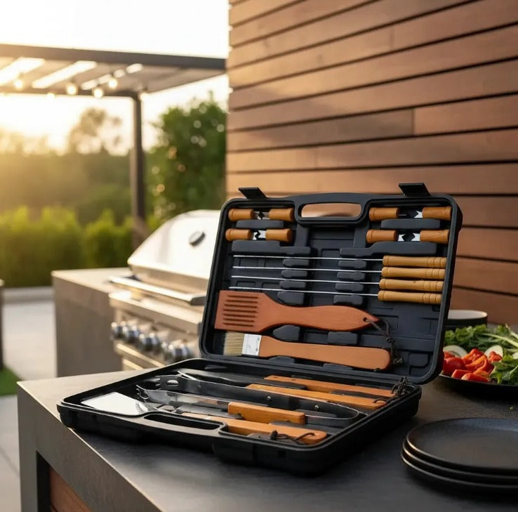 Set Parrilleros Asado Maleta 18 Piezas