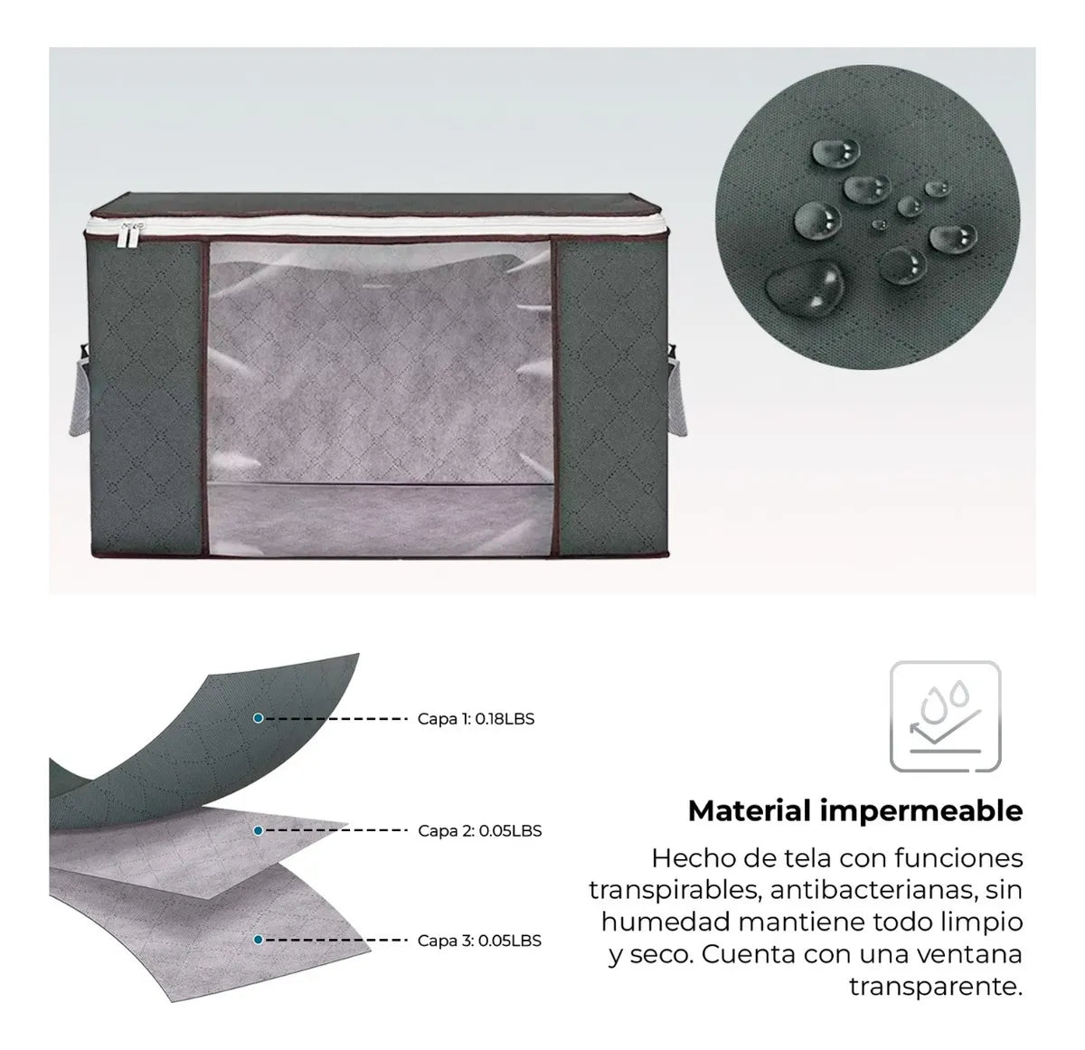 Pack 4 Organizadores 60L Almacenador Ropa
