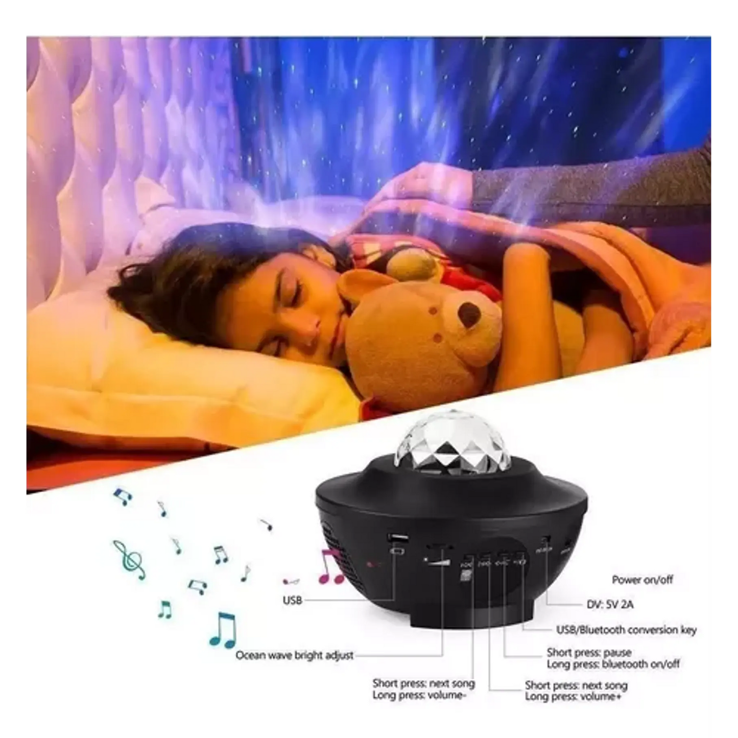 Proyector De Galaxia Estrellas Led
