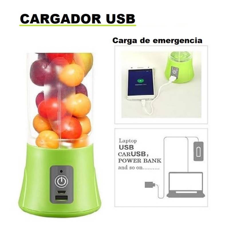 Licuadora mezclador portátil 6 hojas 💕✅👌😍