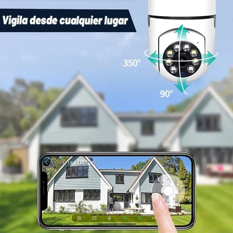 Camara de Seguridad Foco -WIFI IP